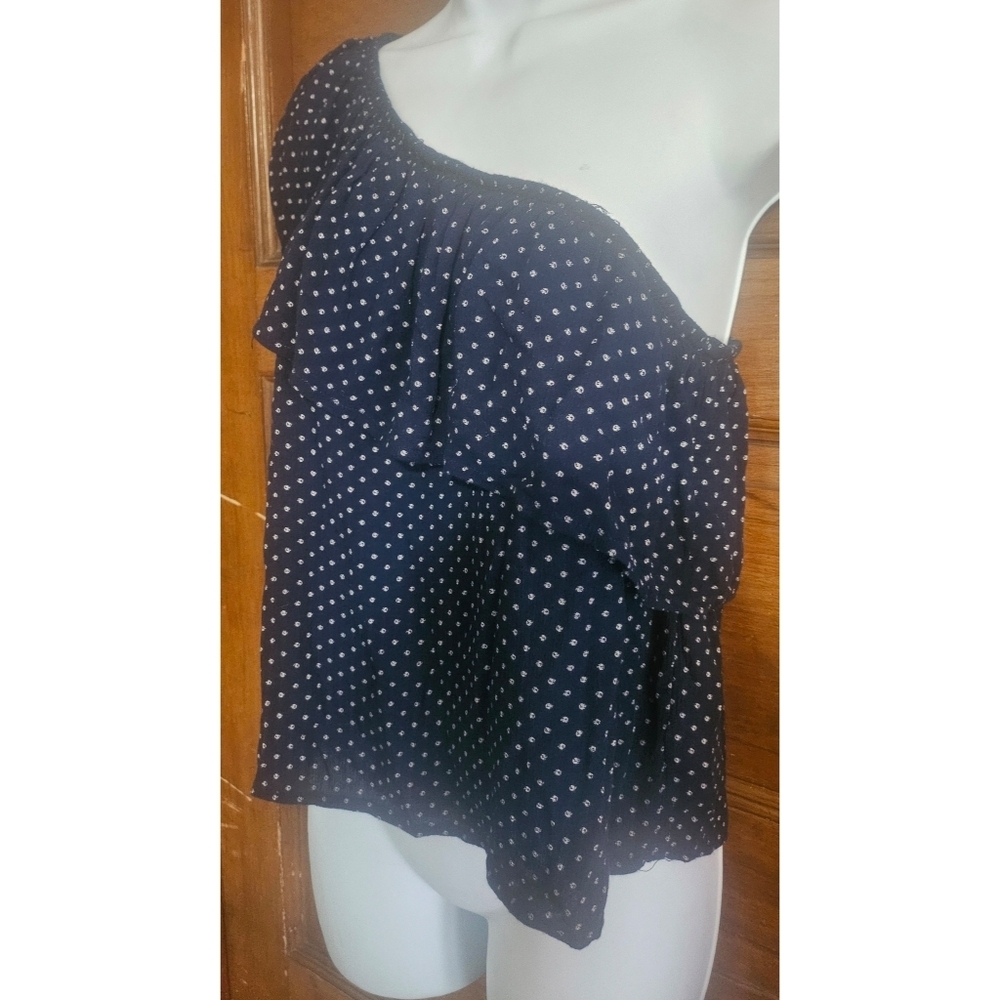 American Eagle Outfitters One Shoulder Ruffle Top - Picture 6 of 9